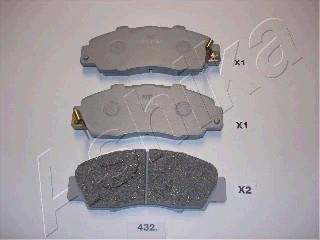 Колодки тормозные дисковые передние HONDA CIVIC ASHIKA 50-04-432 (фото 1)