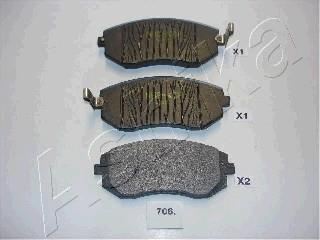 Колодки тормозные дисковые передние SUBARU FORESTER ASHIKA 50-07-706 (фото 1)