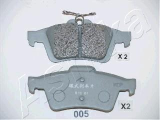Колодки гальмівні дискові задні MAZDA 3 ASHIKA 51-00-005 (фото 1)