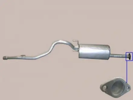 Глушитель задняя часть (полукруглый флянец) Great Wall Safe F1 Aftermarket 1201210-F00-B1