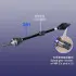 Привод (полуось) R 1 3L c ABS Chery Beat Aftermarket S18D-2203020 (фото 2)