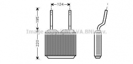Радіатор опалювача ASTRA F / VECTRA A / CALIBRA AVA COOLING OL6132 (фото 1)