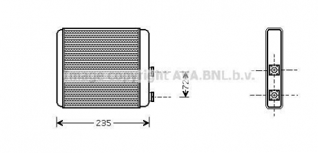 Радиатор отопителя ASTRA G/ZAFIRA +AC 98-05 AVA COOLING OL 6321 (фото 1)