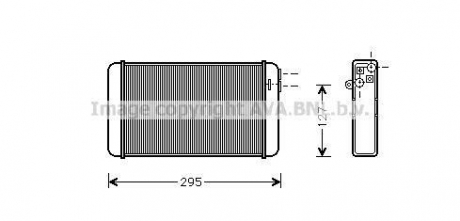 Радиатор отопителя OMEGA A ALL MT/AT +/- A/C AVA COOLING OLA6116 (фото 1)