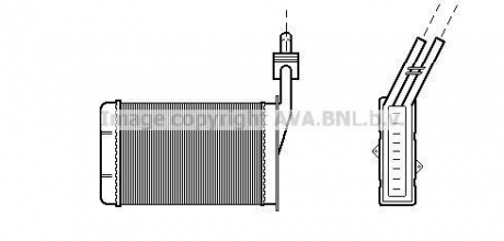 Радиатор отопителя R21 ALL MT / AT 86-95 (LHD) AVA COOLING RT6101 (фото 1)