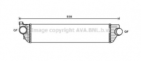 Інтеркулер NISSAN NV 400, OPEL MOVANO B (10-) (вир-во) AVA COOLING RTA4498 (фото 1)