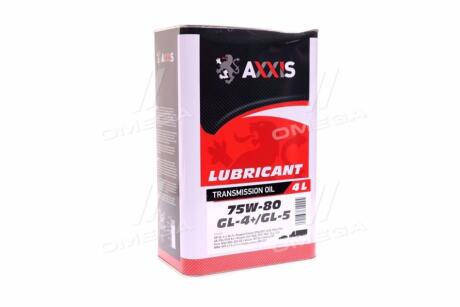 Масло трансмисс. AXXIS 75W-80 GL-4+ (Канистра 4л) AXXIS Польша AX-2163