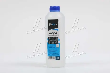 Вода дистиллированная 2-я очистка (твердая канистра 1л) <AXXIS> AXXIS Польша Ax-829
