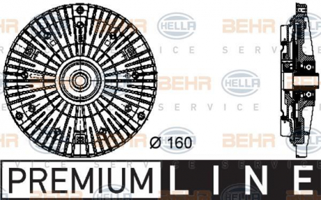 Вискомуфта Sprinter ОМ601 / 602 / LT 2.8TDI (3 крепл) BEHR 8MV376732-061 (фото 1)
