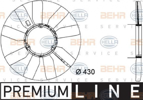 Вискомуфта Sprinter 905/906 / W202 / W124 86- (Premium Line! OE) BEHR 8MV376733-281 (фото 1)