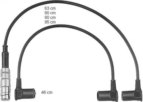 Комплект кабелей высоковольтных BERU ZEF466