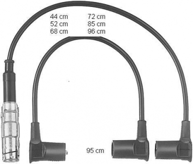 Комплект кабелів високовольтних BERU ZEF558 (фото 1)