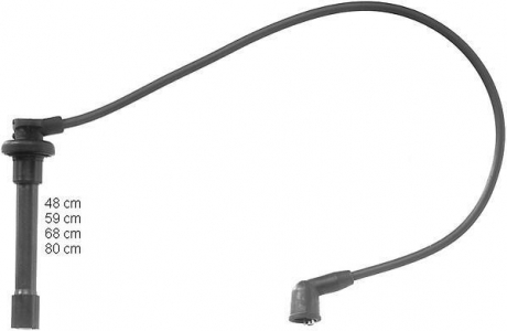 Комплект кабелів високовольтних BERU ZEF842 (фото 1)