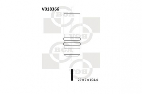 Клапан двигателя BGA V018366 (фото 1)