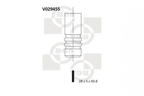 Клапан двигателя BGA V029455 (фото 1)