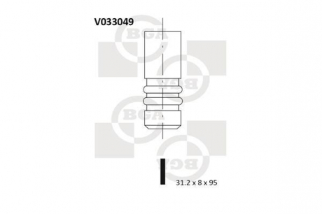 Клапан двигателя BGA V033049 (фото 1)