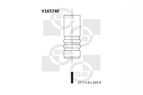 Клапан двигуна BGA V165740 (фото 1)