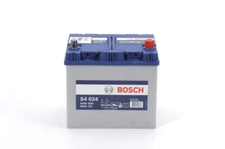 Акумулятор 60Ah-12v (S4024) (232x173x225),R,EN540 Азія BOSCH 0092S40240