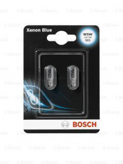 Лампа 12V 5W Xenon Blue W5W к-т 2 шт BOSCH 1987301033