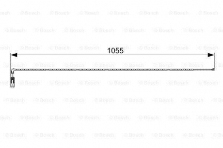 Сигнализатор, износ тормозных колодок BOSCH 1987473001