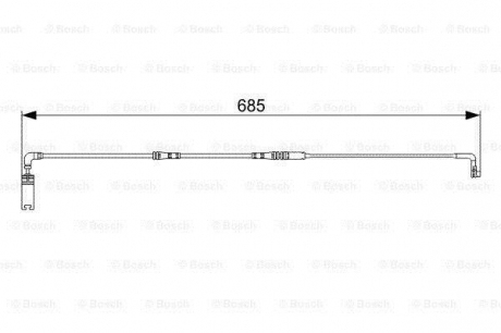Сигнализатор, износ тормозных колодок BOSCH 1987473003 (фото 1)