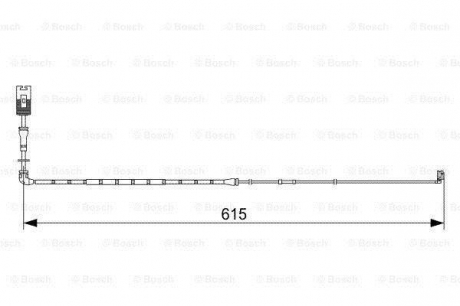 Сигнализатор, износ тормозных колодок BOSCH 1987473056 (фото 1)