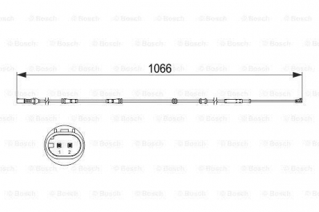 Сигнализатор, износ тормозных колодок BOSCH 1987473501 (фото 1)