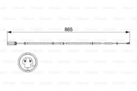 Сигнализатор, износ тормозных колодок BOSCH 1987473519 (фото 1)