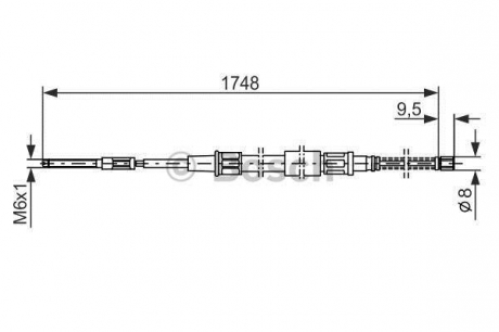 Трос, гальмівна система BOSCH 1987477046 (фото 1)