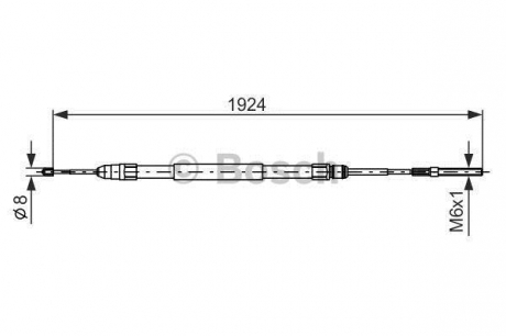 Трос, стояночная тормозная система BOSCH 1987477693 (фото 1)