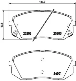 Гальмівні колодки дискові BREMBO P30056