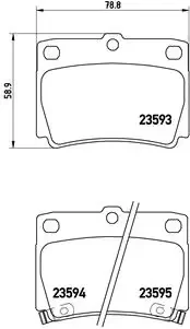 Гальмівні колодки дискові BREMBO P54026