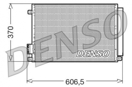 Конденсатор кондіцiонера FIAT / FORD 500 / Ka "09,1,4" 07 >> DENSO DCN09045