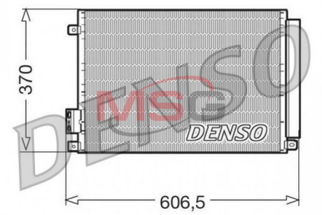 Конденсатор кондіцiонера FIAT / FORD 500 / Ka "09,1,4" 07 >> DENSO DCN09045