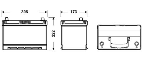 Акумулятор 95Ah-12v EFB (306х173х222), R, EN800 Азія EXIDE EL954