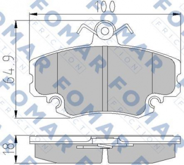 Колодки тормозные дисковые FOMAR FO 608381 (фото 1)