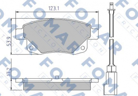 Колодки гальмівні дискові FOMAR FO 925281