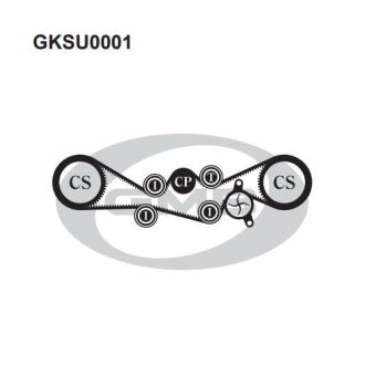 Комплект ремня ГРМ GMB GKSU0001 (фото 1)