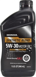 Масло моторное / Acura Genuine Synthetic Blend 5W-30 (0,95 л) HONDA 87989034 (фото 1)