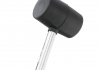 Киянка резиновая 450 г. 65 мм, черная резина, металлич. ручка Intertool HT-0231 (фото 3)