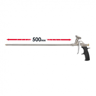 Пистолет для пены с длинным носиком 500 мм + 4 насадки Intertool PT-0650 (фото 1)