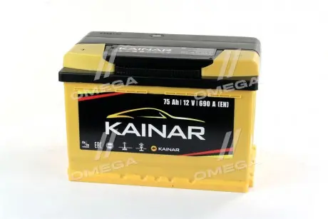 Акумулятор 75Ah-12v Standart + (278x175x190), L, EN690 KAINAR 075 261 1 120 ЖЧ