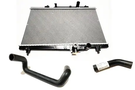 Радіатор охолодження з патрубками Geely MK/MK2 Kimiko 1602041180-01-KM-1016003339-UNI-1602200180-UNI