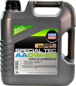 Моторне масло SAE 0W-20 SPECIAL TEC AA (API SN, ILSAC GF-5) 4л LIQUI MOLY 8066