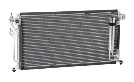 Радиатор кондиционера Lancer 1.3/1.6/2.0 (03-) АКПП,МКПП с ресивером LUZAR LRAC 1100 (фото 1)