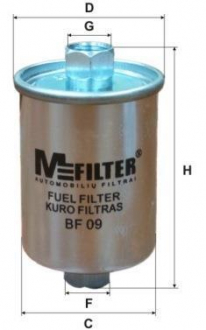 Фильтр топливный DAEWOO NEXIA 95- M-FILTER BF09