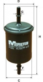 Фільтр палива M-FILTER BF672 (фото 1)