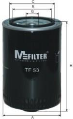 Фильтр масляный двигателя AUDI, VW M-FILTER TF53 (фото 1)