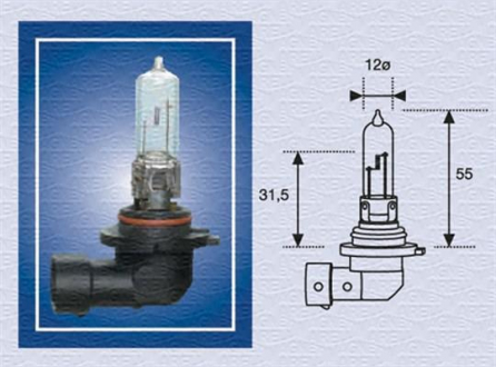 Лампа накаливания HB3 12V 60W P20d MAGNETI MARELLI 002577200000 (фото 1)