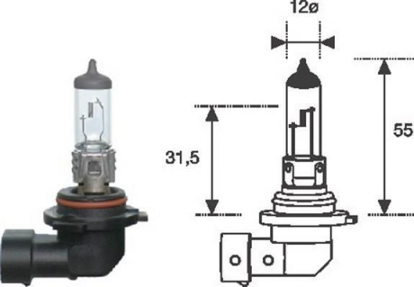 Лампа накаливания HB4 12V 51W P22d MAGNETI MARELLI 002577300000 (фото 1)